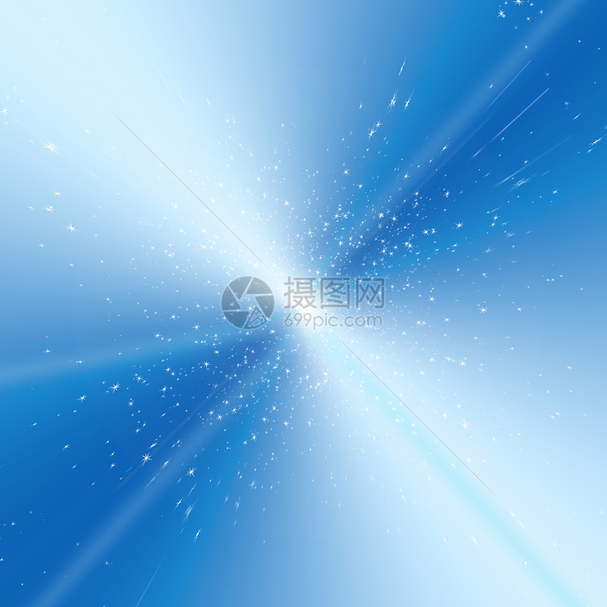 蓝星背景活力照明墙纸星系魔法速度宇宙辉光星星插图图片