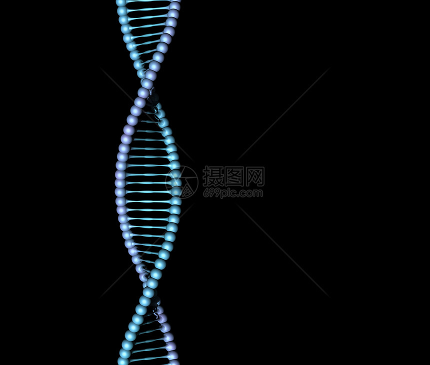 黑色上的DNA螺旋化学生活科学细胞药品微生物学克隆医疗生物学技术图片