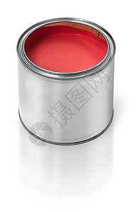 红油漆锡罐背景图片