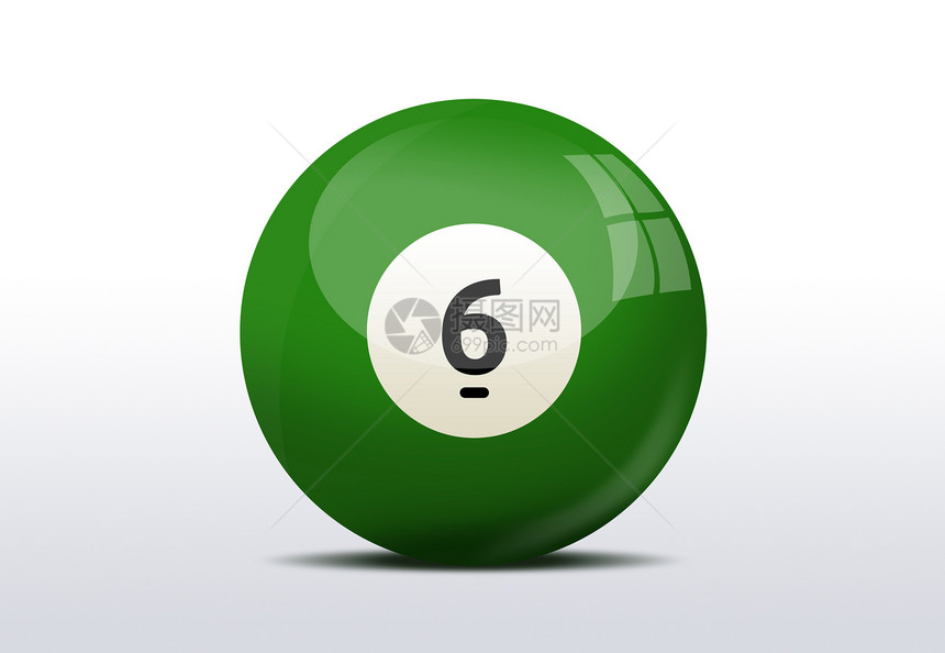 六号台球游戏竞赛数字水池娱乐插图线索锦标赛运动绿色图片