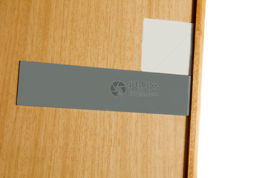 门标志棕色盘子橡木入口指示牌信号金属白色控制板空白图片