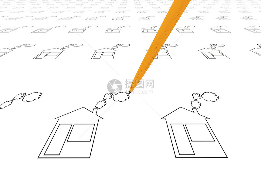 我的家设计师窗户打印建造工程建筑学房子绘画办公室插图图片