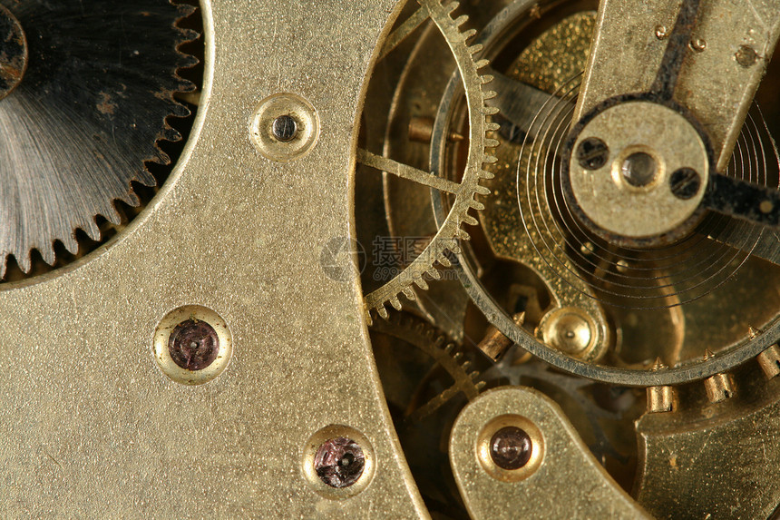 时间装置机器运动车轮珠宝商乐器旋转平衡发条古董链轮图片