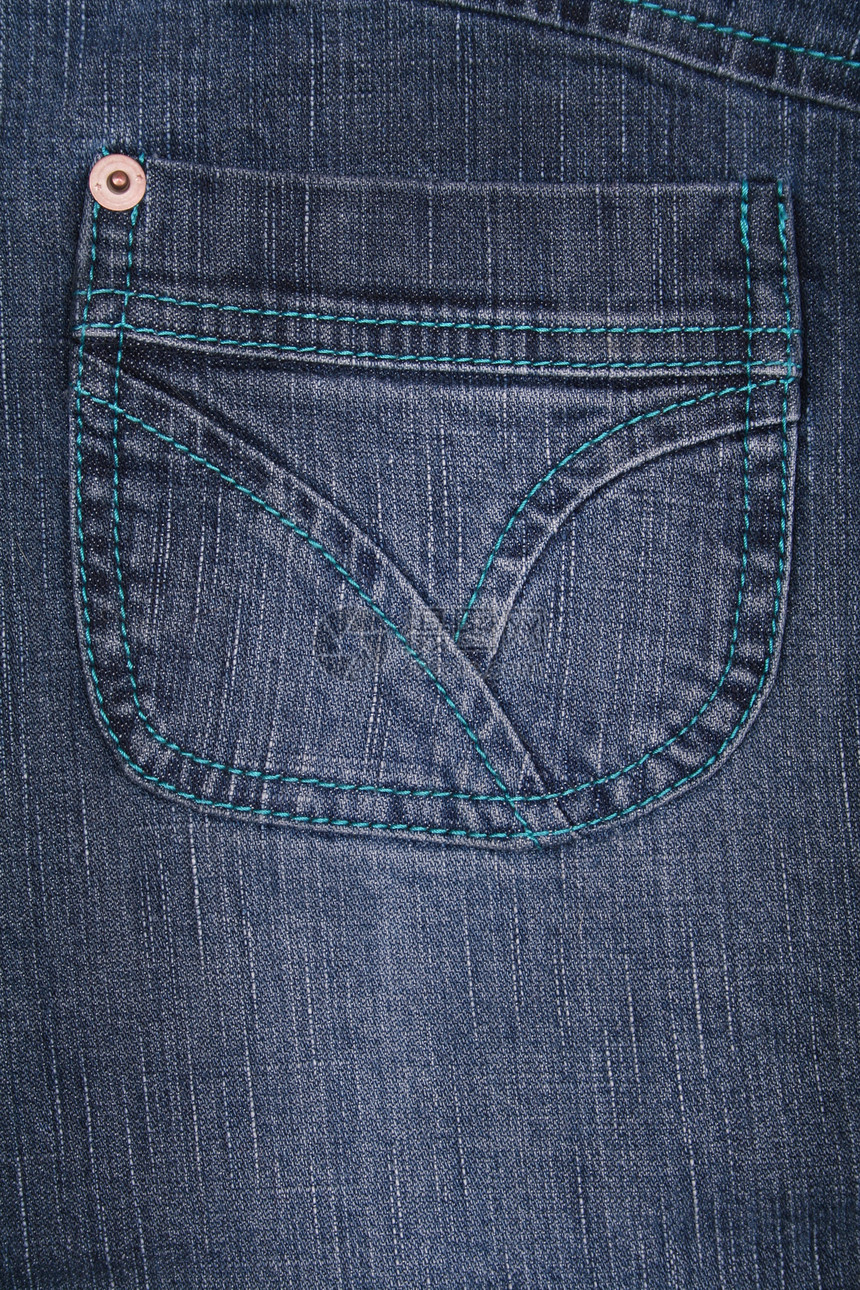 蓝牛仔裤布 底底袋为口袋牛仔布靛青帆布衣服接缝织物材料缝纫青年服装图片
