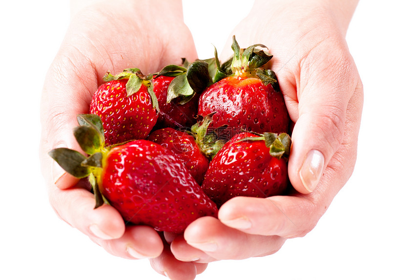 草莓浆果绿色团体养分花园女士肉质植物女性红色图片