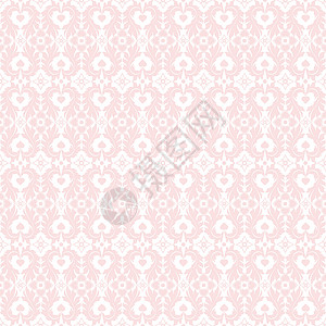 无缝裁缝花类模式墙纸创造力条纹绘画粉色装饰插图叶子白色背景图片