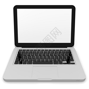 带白色屏幕的现代笔记本电脑背景图片