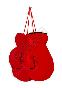 拳击手套绳索插图力量斗争运动指甲单人背景图片