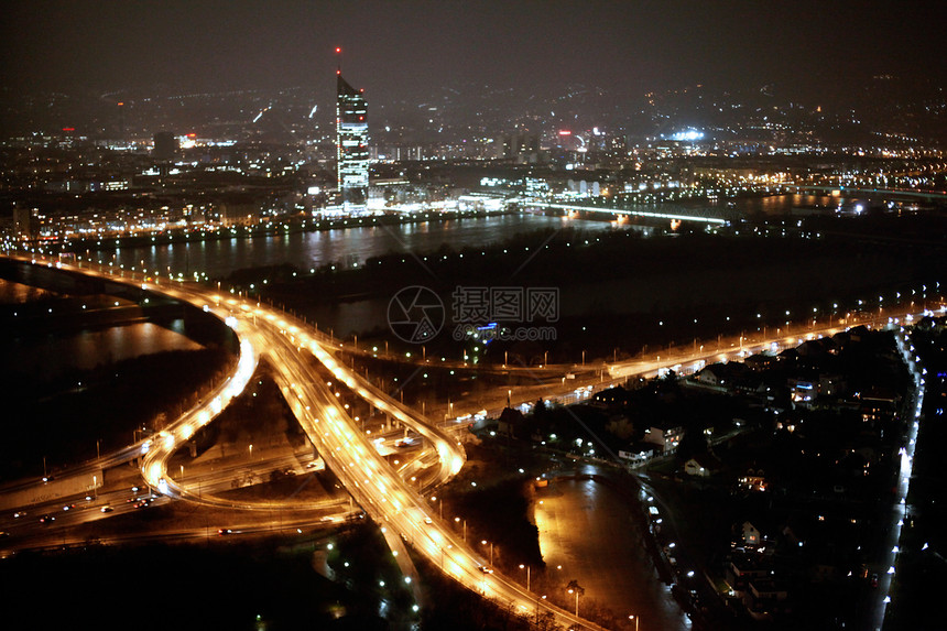 维也纳夜景城市灯光天空歌剧建筑学景观建筑物旅行游客首都图片