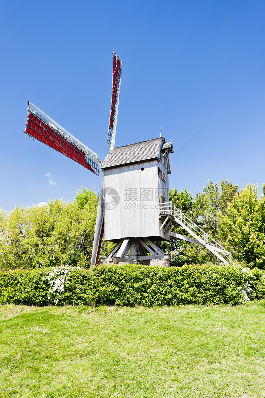 法国北帕德加莱州Terdeghem的风车建筑位置外观建筑学世界旅行图片