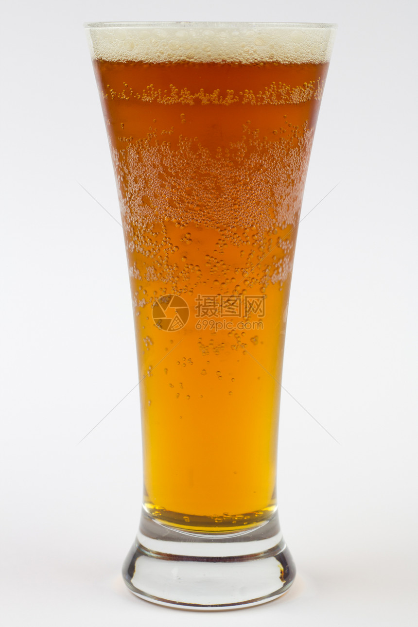 冰冷啤酒饮料气泡烧杯玻璃酒吧酒精黄色金子泡沫生活图片