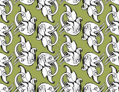 大象头型设计图片