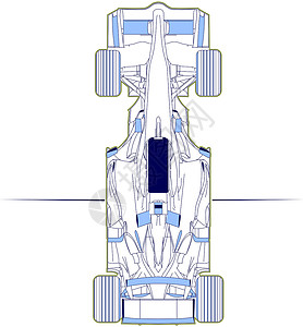 f1层f1 汽车计划顶视图插画