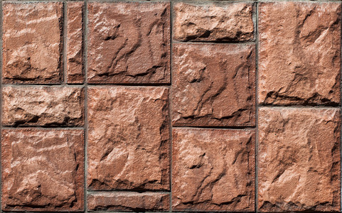 石墙模式矿物石头岩石棕色宏观花岗岩建筑地面材料干旱背景图片