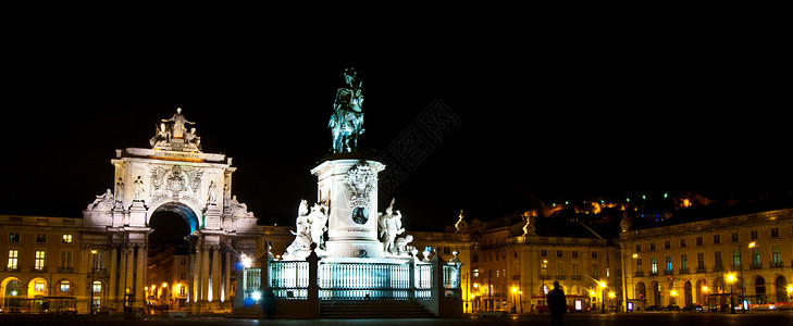 普拉卡多科梅西奥城堡广场正方形纪念碑商业地标全景高清图片
