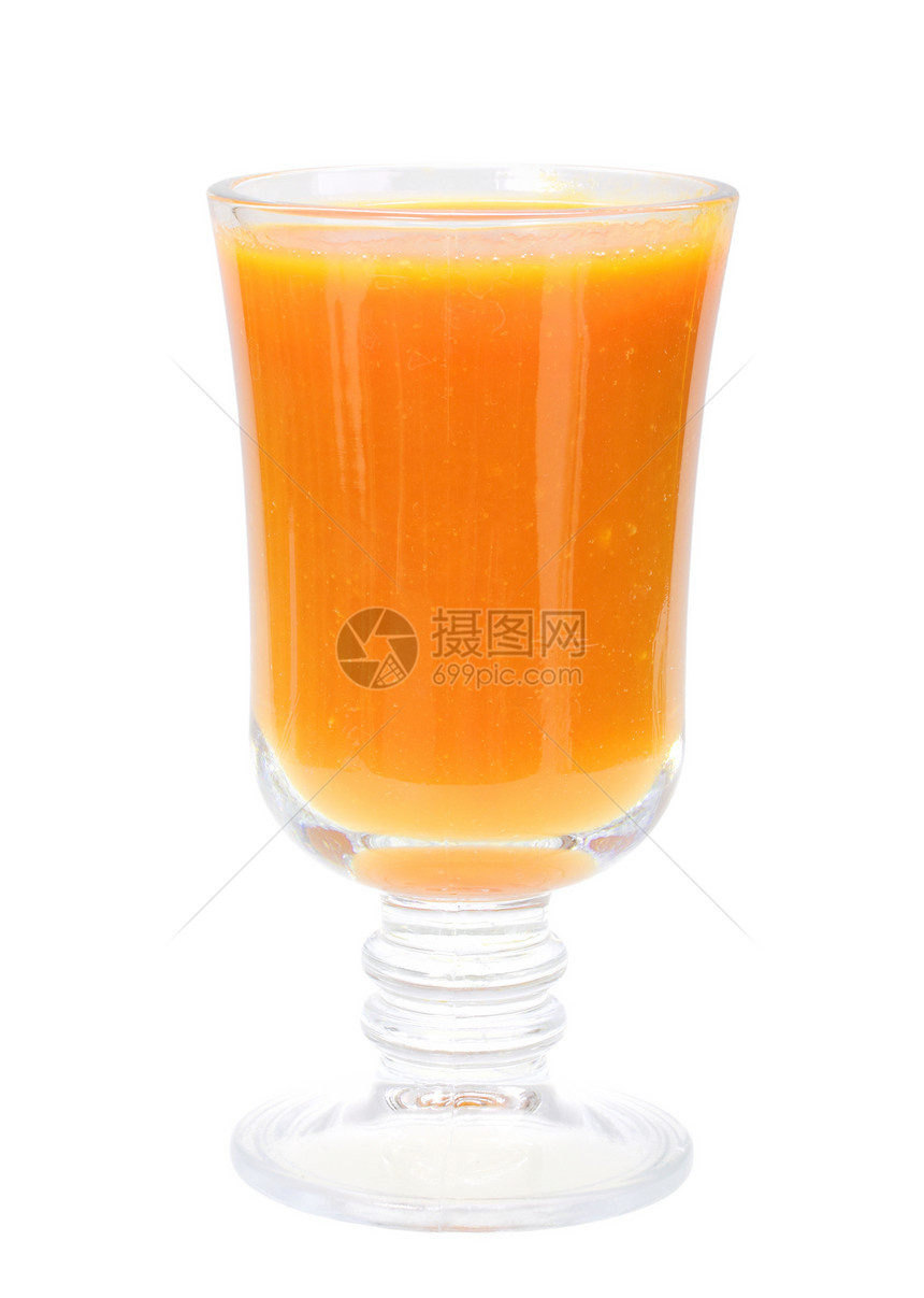 有橙汁的单玻璃杯图片