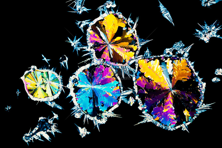 极分光电极酸晶体彩虹显微显微镜化学品结晶水晶微晶科学魔法实验室图片