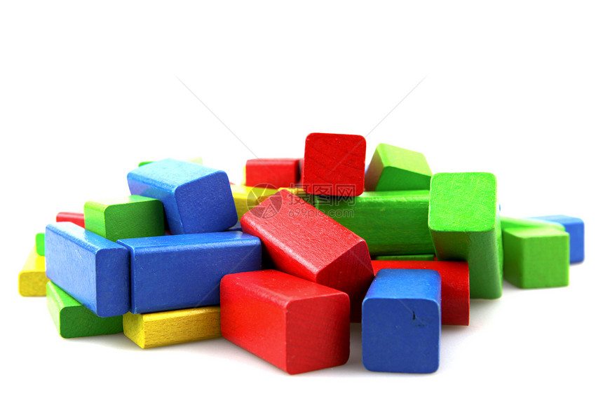 木制构件学习红色黄色游戏玩具蓝色木头创造力绿色长方形图片