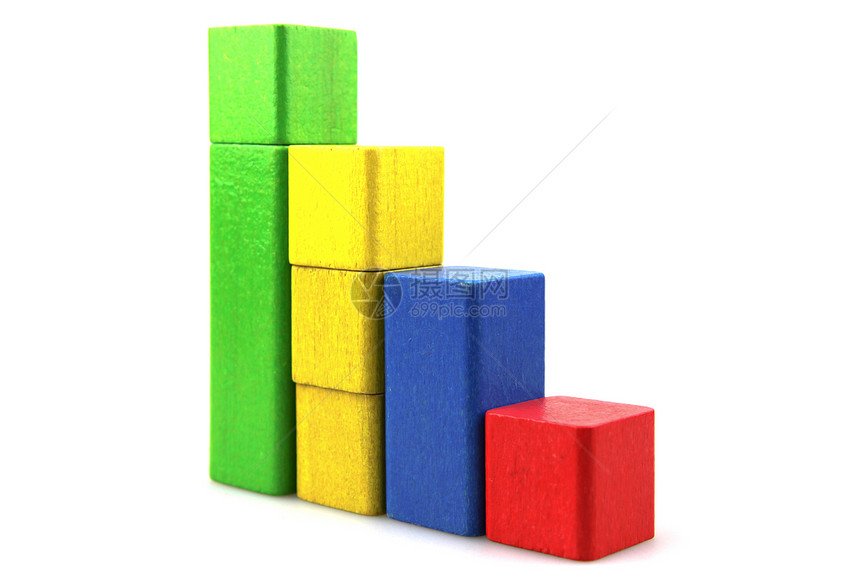 木制构件蓝色白色黄色玩具创造力闲暇红色长方形童年绿色图片