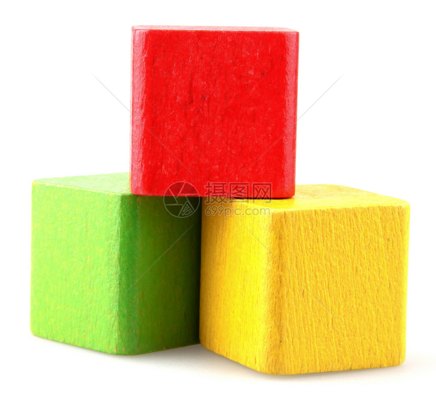 木制构件红色立方体建筑物婴儿期蓝色学习操场长方形木头构造图片