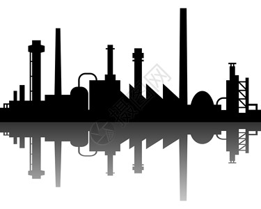 A 工业背景烟囱天空环境建筑生产管道插图工厂建筑物技术背景图片