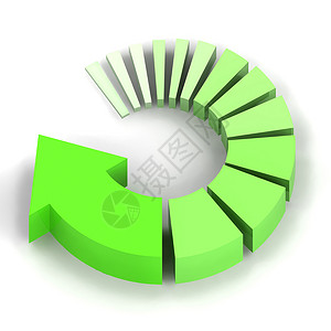 绿进程箭插图圆圈推介会商业流动圆形背景图片