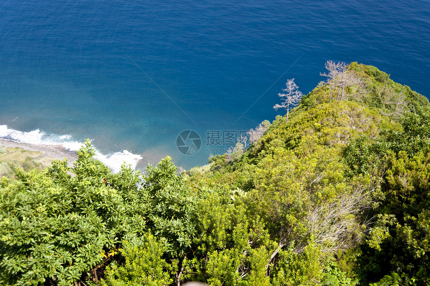 马 提拉蓝色小岛旅行海岸山脉旅游悬崖岩石图片