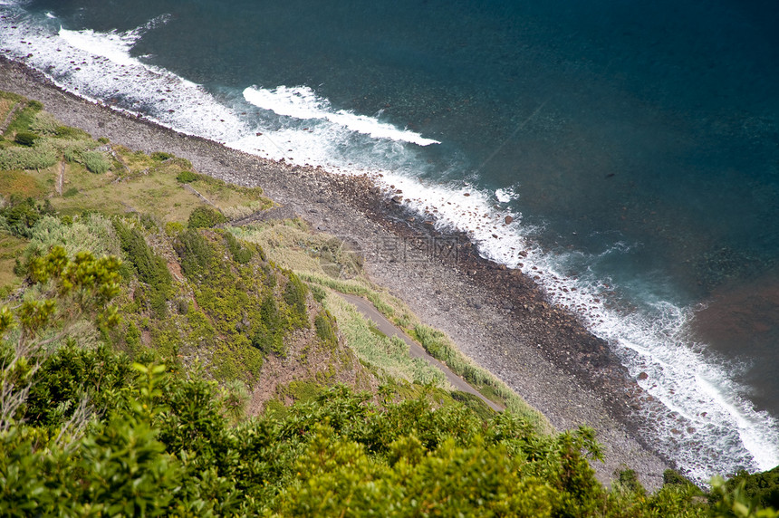 马 提拉旅游蓝色小岛海岸悬崖岩石旅行山脉图片