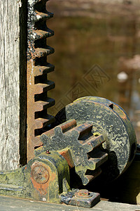 旧老生锈金属渔具机械机器背景图片