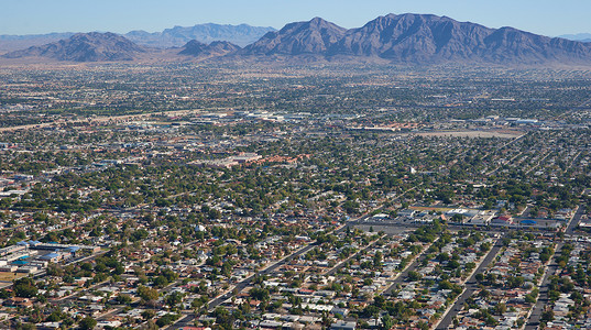 维加斯郊区天线郊区道路房屋城市背景图片