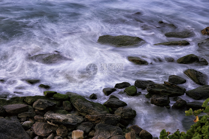 海洋海浪海岸线波浪海景情绪岩石海岸支撑石头图片