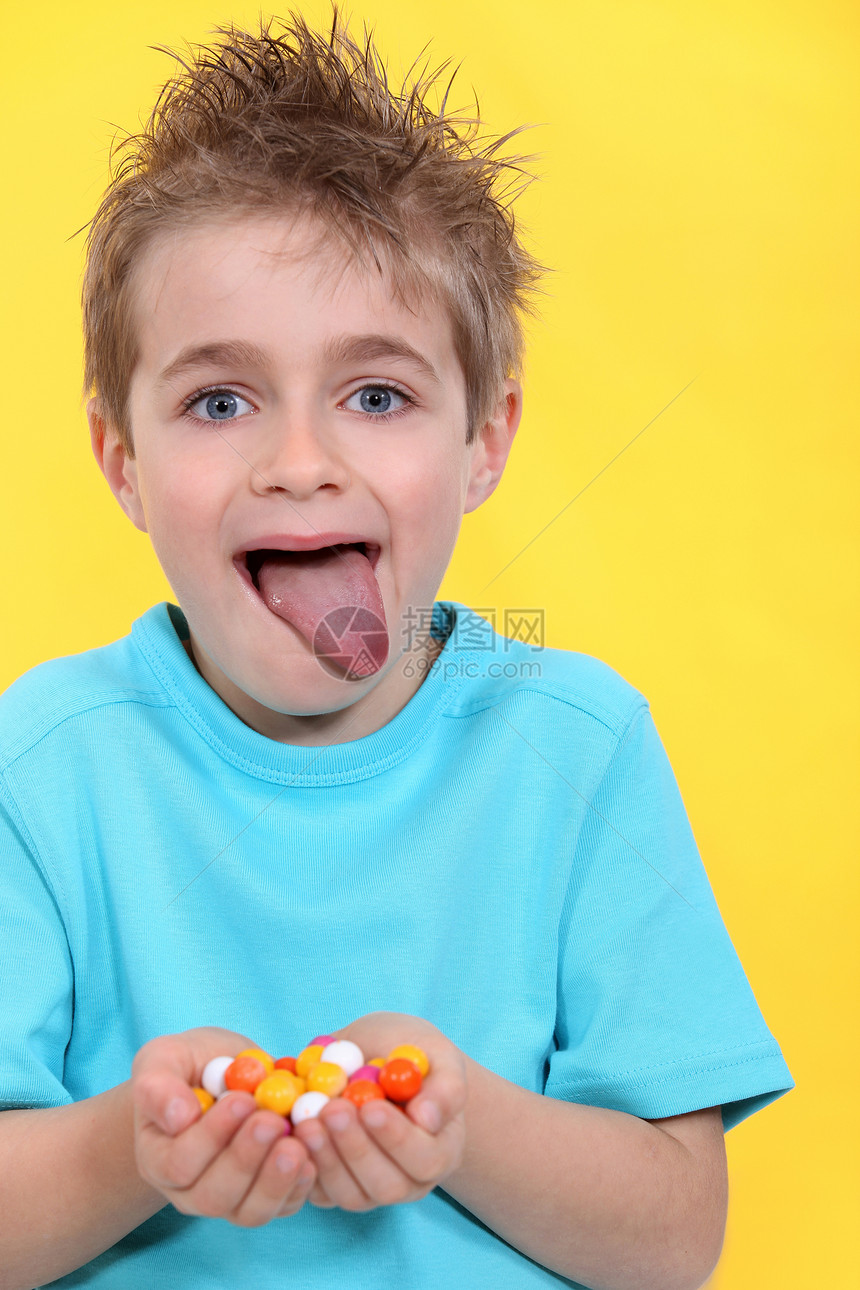 这些是我的黄色童年男性气泡甜心巧克力口香糖乐趣食物青年图片