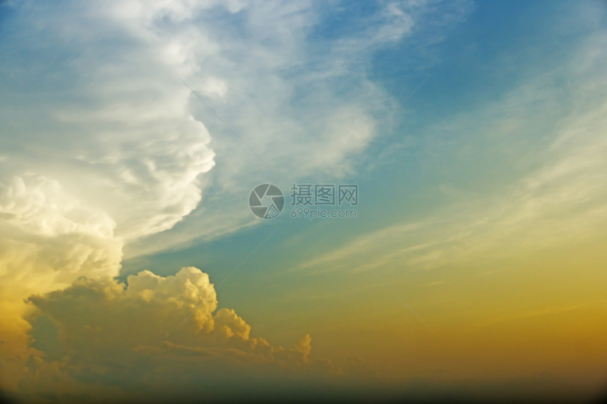 天日日落背景图片蓝天金子蓝色空气质量环保图片
