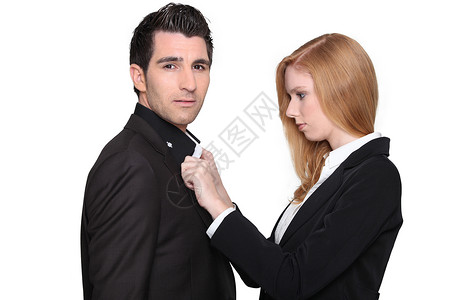 妇女扣扣式男子衬衫背景图片