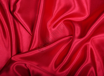 平滑优雅的红色丝绸作为背景投标胭脂海浪织物曲线热情柔软度窗帘布料奢华背景图片
