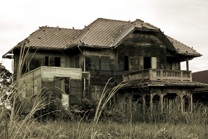 被遗弃的旧旧房屋房子建筑学文化国家乡村住宅农场场景财产历史图片