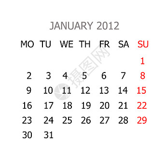 2012年简单日历2012年备忘录商业组织文档日记时间办公室数字日程会议背景图片