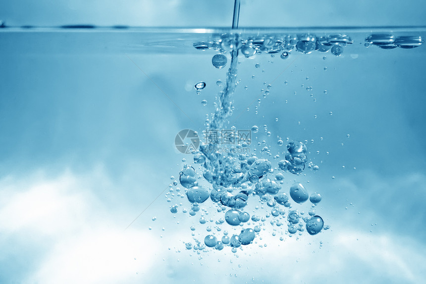 水泡沫背景框架运动流动海浪溪流蓝色水滴气泡温泉速度图片