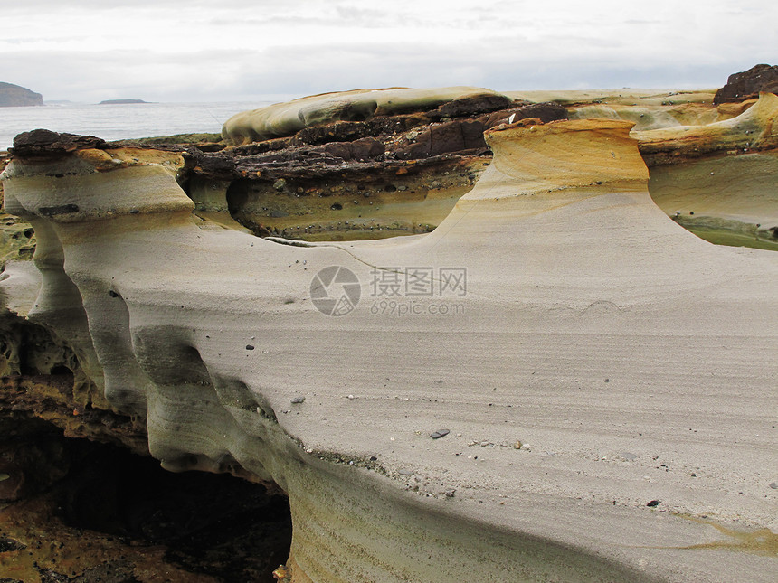 沿海沙岩结构图片