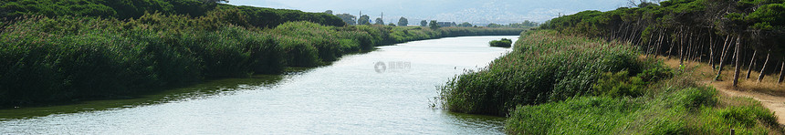 河流景观全景图片