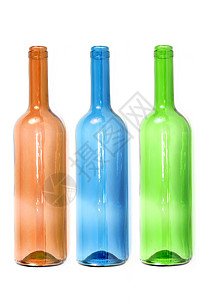 空彩色葡萄酒瓶背景图片