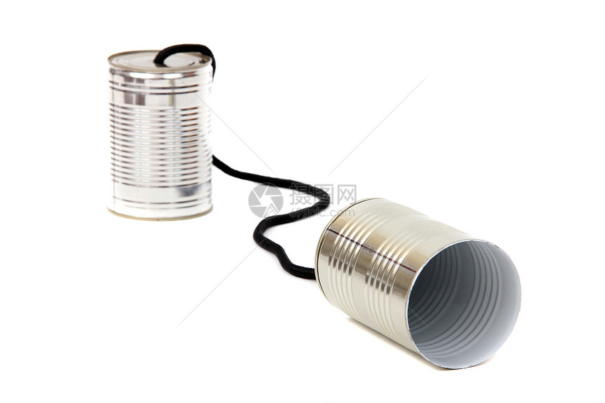 电话罐头热线技术纤维讲话振动会议玩具细绳嗓音图片