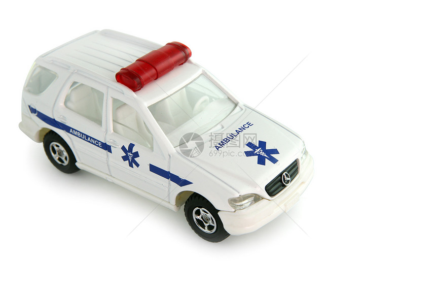 玩具救护车金属服务童年情况投掷蓝色红色帮助安全白色图片