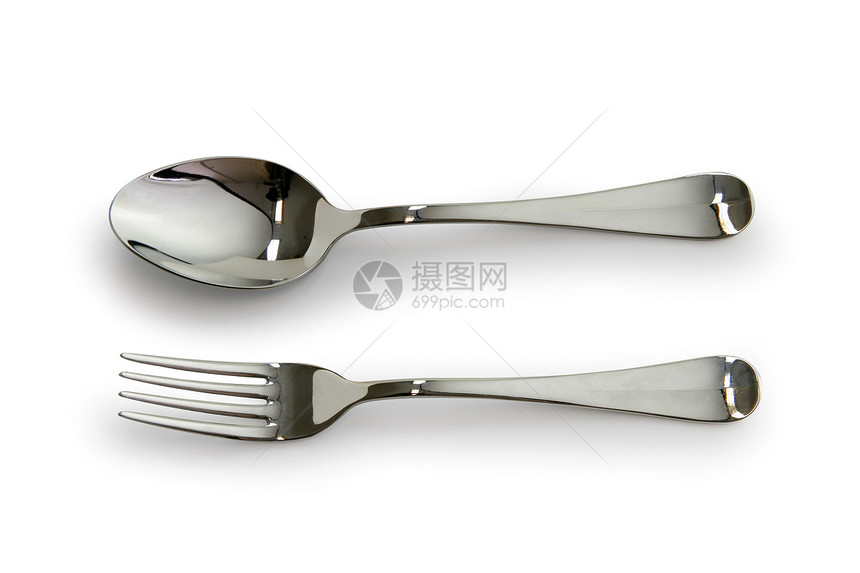 叉子勺勺子星星工具桌子食物金属白色风格阴影季节图片