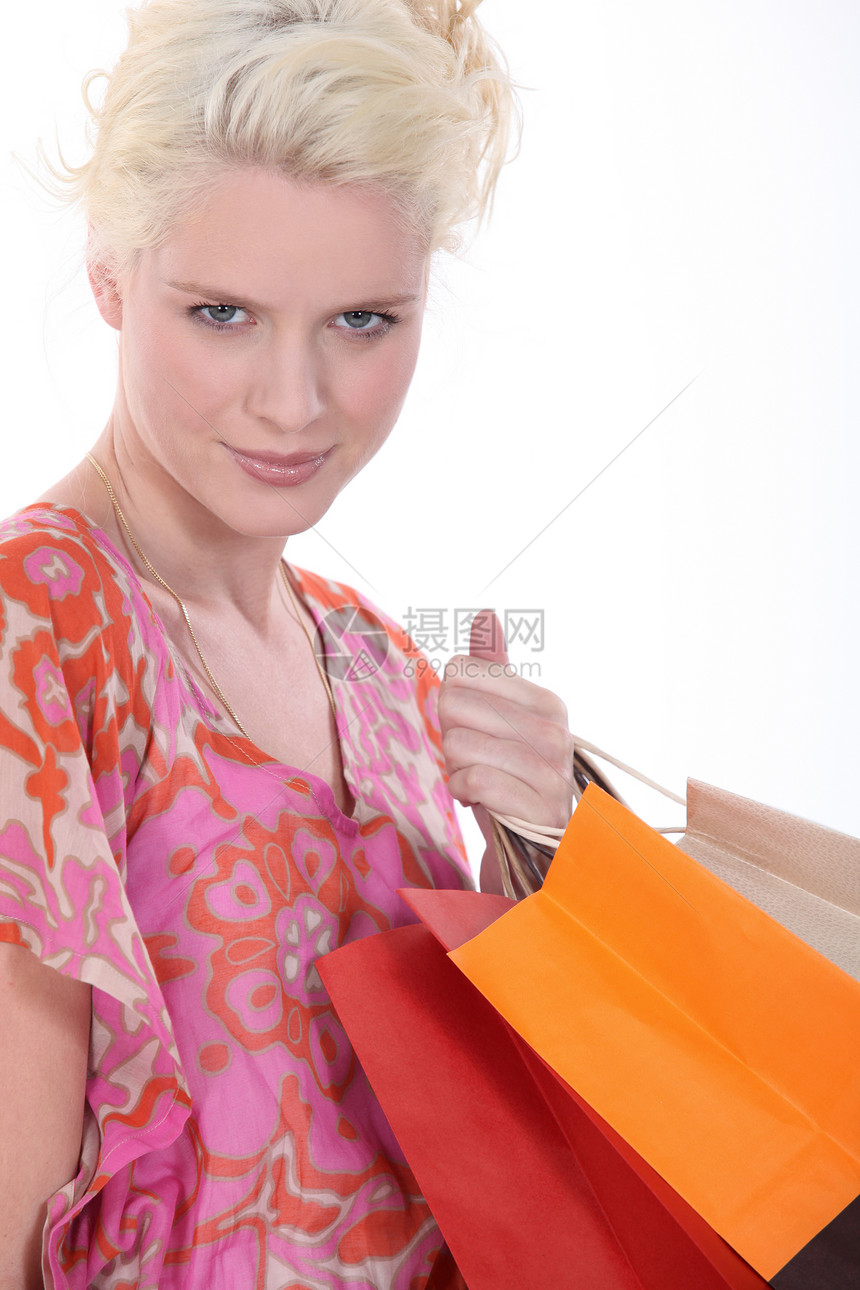 妇女购物制造者衣服嘴唇冲孔眼睛材料商品恶作剧离合器头发图片