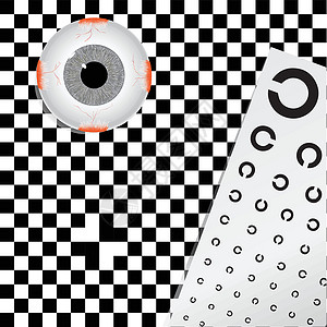 Amblyopia 周期瞳孔测试插图科学弱视数字绘画药品健康控制表设计图片