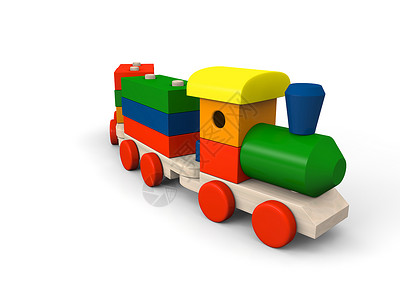 木制玩具火车车厢木头幼儿园蒸汽童年机车插图乐趣儿童玩具背景图片
