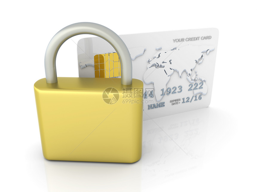 安全信用卡密码信用借方金融现金卡片金子保障挂锁购物图片