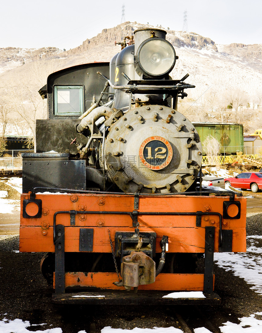 美国科罗拉多铁路博物馆的干机车运输蒸汽旅行外观世界博物馆铁路位置铁路运输图片