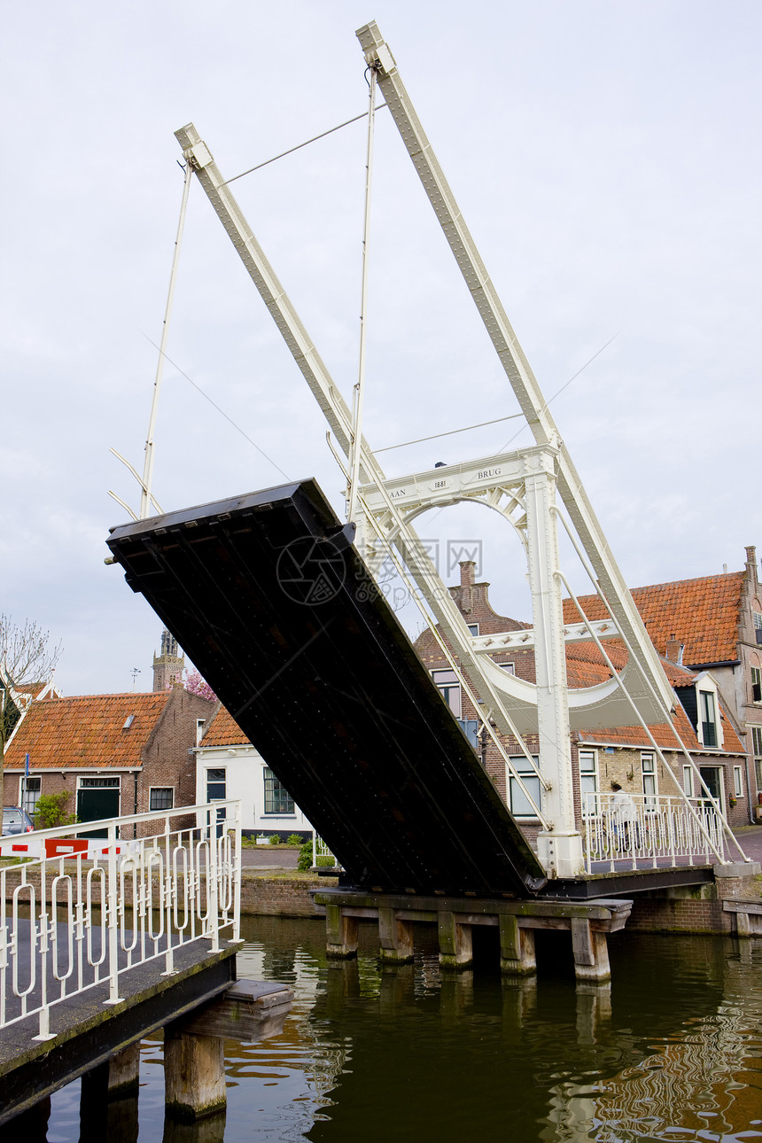 荷兰爱达姆城市位置市政旅行世界运河外观建筑学桥梁图片